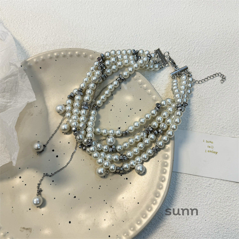 Kaydance Pearl Heart Choker [ED934IBF]