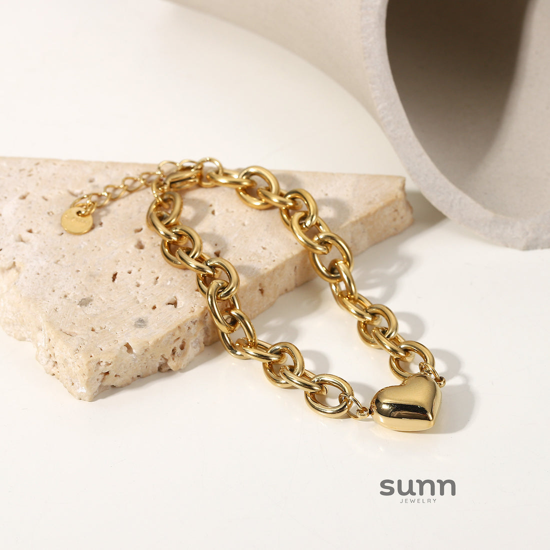 Kaydee Chunky Heart Chain Bracelet [GJ4TEZ1E]