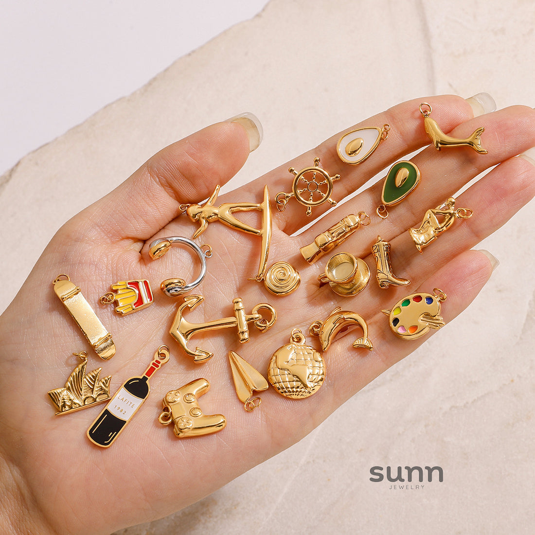 Kaylea Titanium Charm Pendants [7MOWALSR]