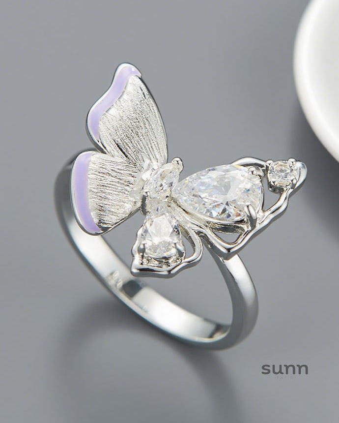 Kayleen Brushed Butterfly Ring [QVAWV982]