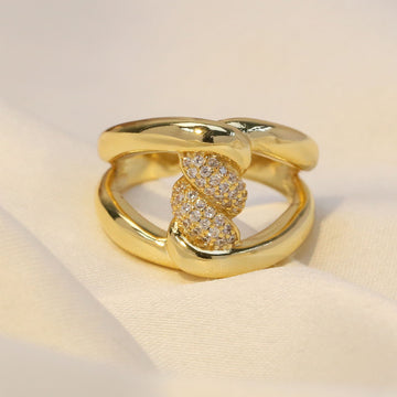 Kayleigh Zircon Twist Ring [QXL6R1ZE]