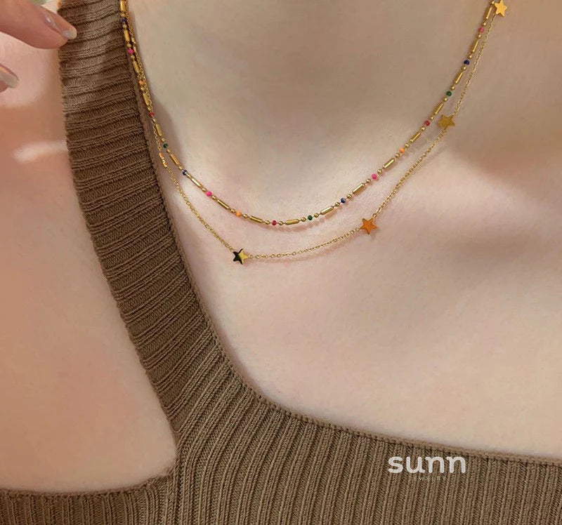 Kaylianna Layered Star Necklace