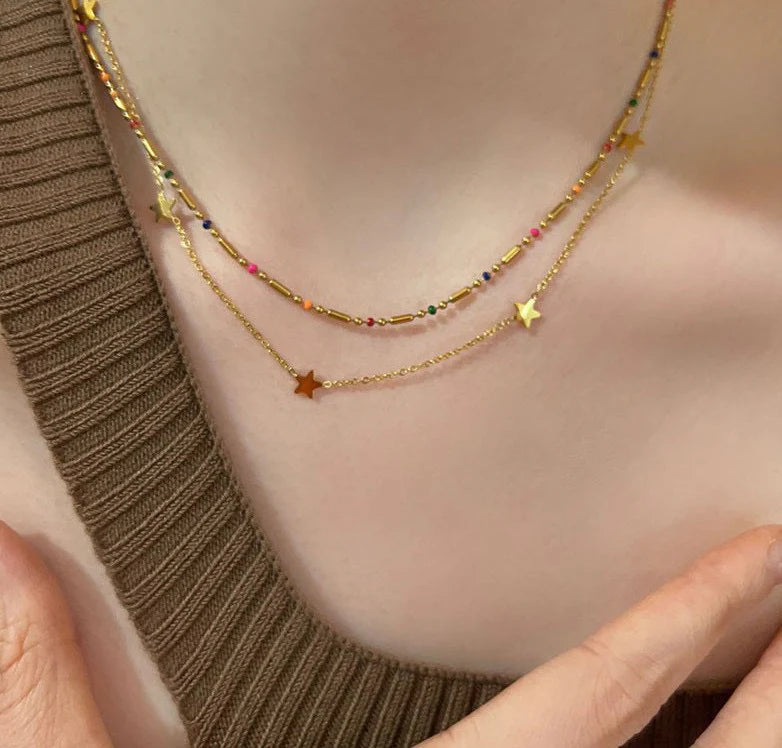 Kaylianna Layered Star Necklace