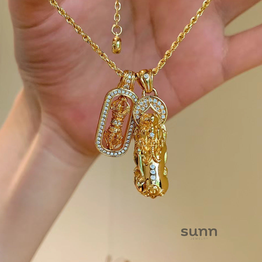 Kaylie Auspicious Charm Necklace [4ACJ914Q]