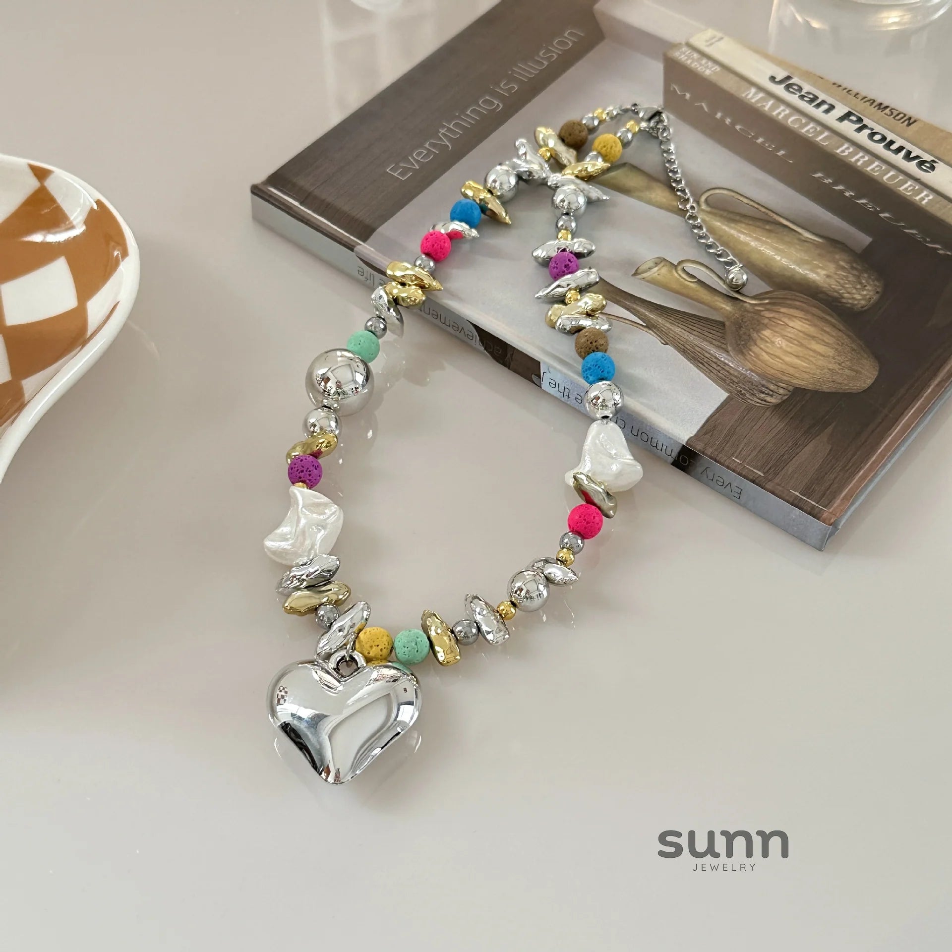 Kaylie Beaded Heart Necklace