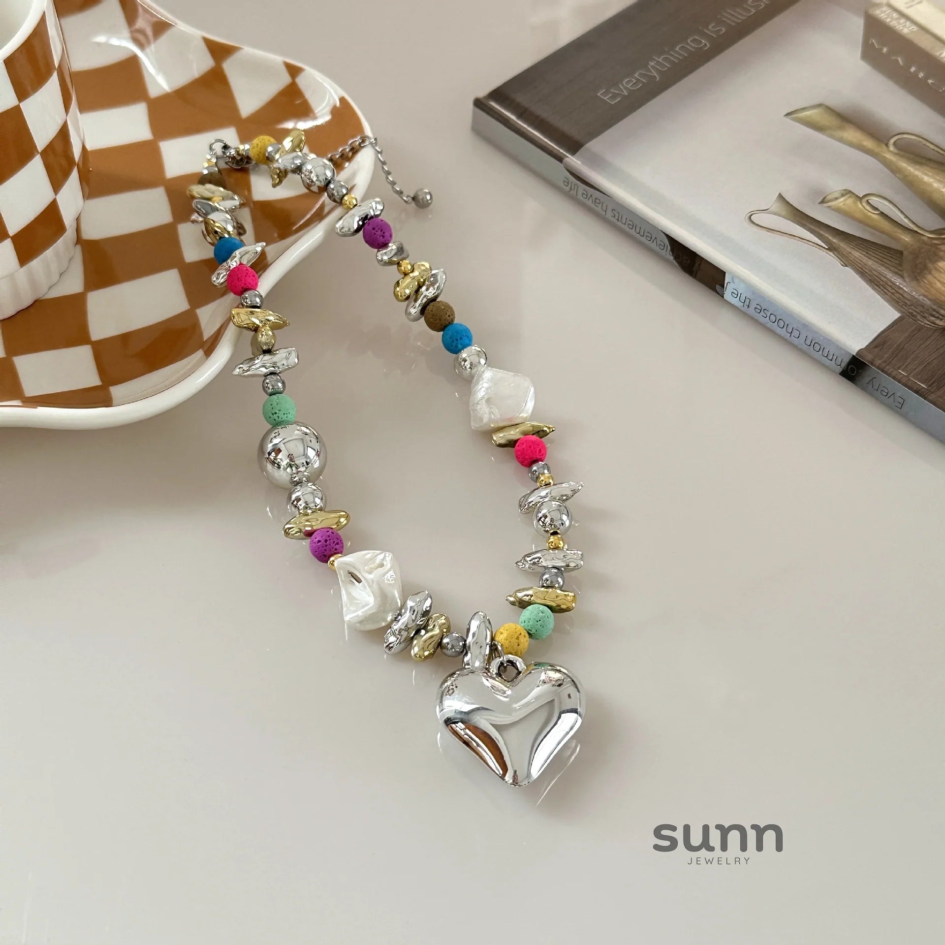 Kaylie Beaded Heart Necklace