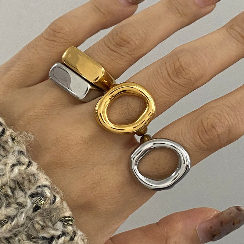 Kayloni Geometric Gold Ring [IZGQBYPV]