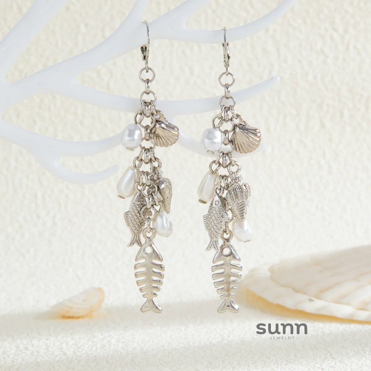 Kaylor Dainty Fish Tassel Earrings