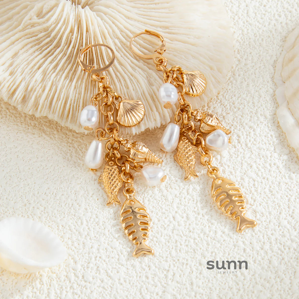 Kaylor Dainty Fish Tassel Earrings