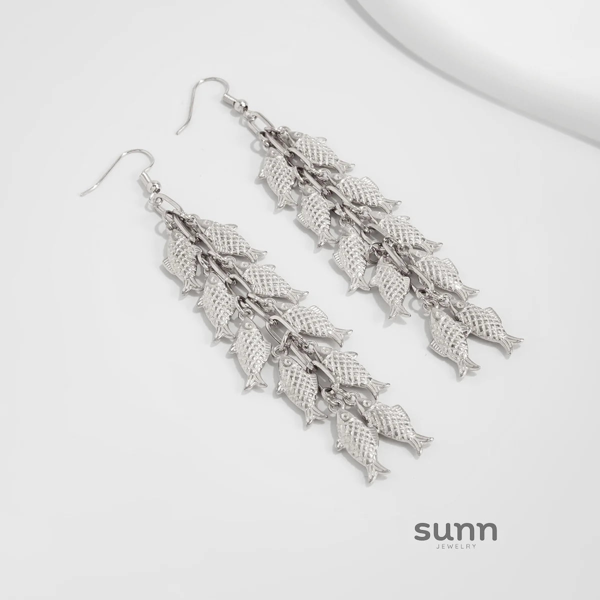 Kaylor Dainty Fish Tassel Earrings