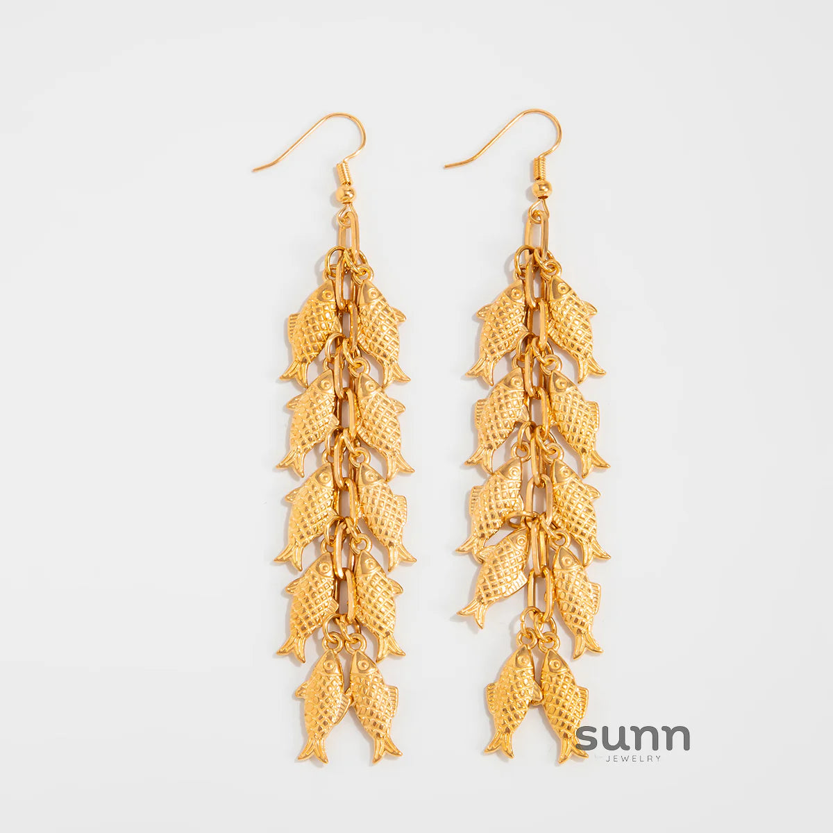 Kaylor Dainty Fish Tassel Earrings