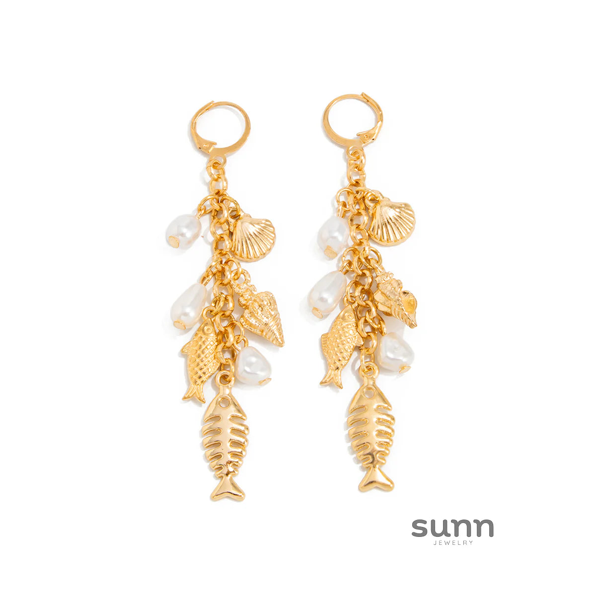 Kaylor Dainty Fish Tassel Earrings