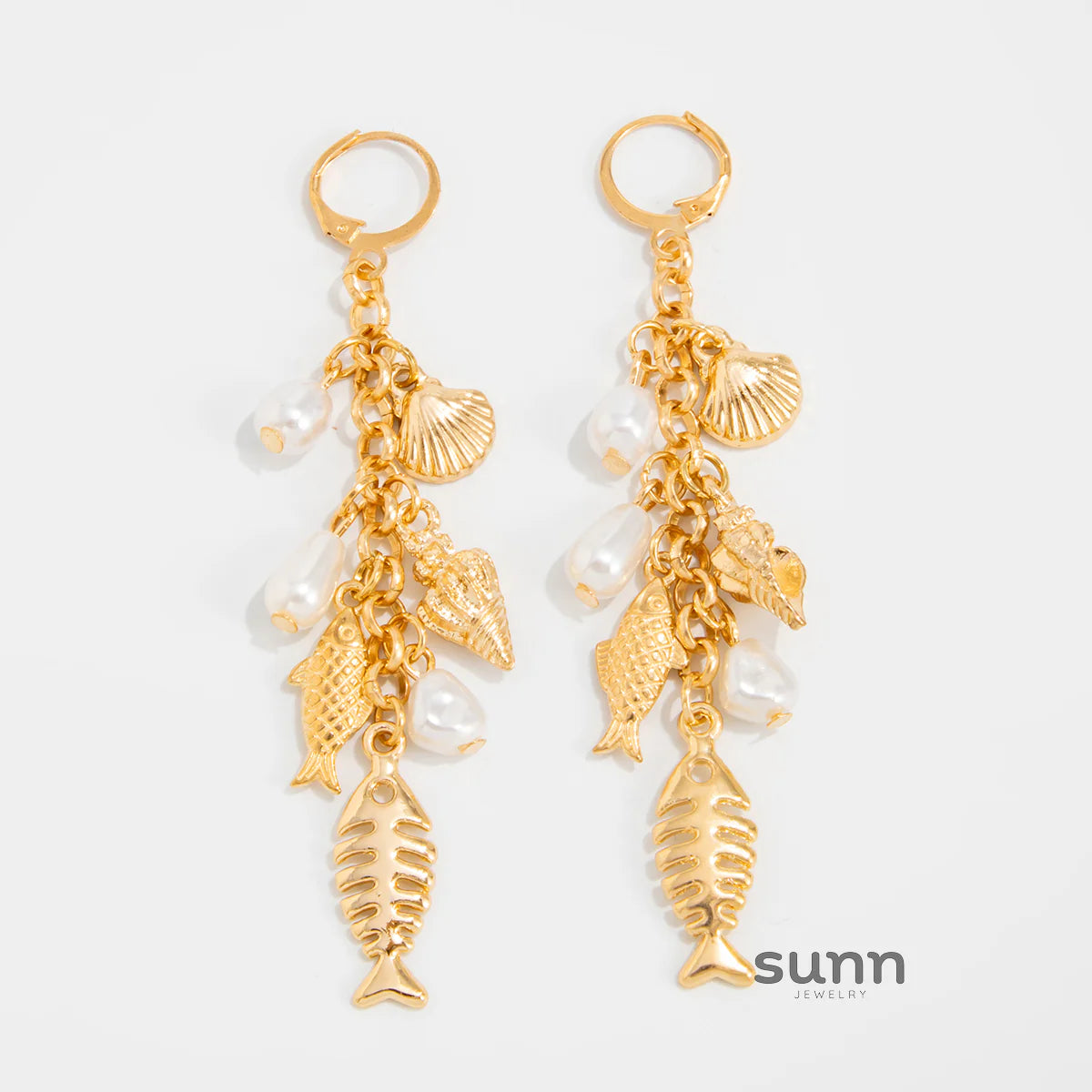 Kaylor Dainty Fish Tassel Earrings
