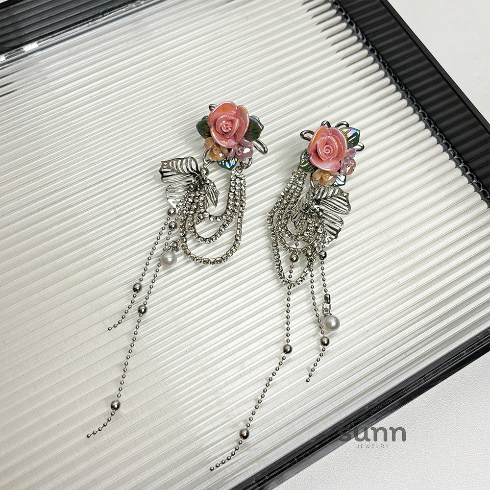 Kaylyn Floral Tassel Earrings [NWPYU0JA]