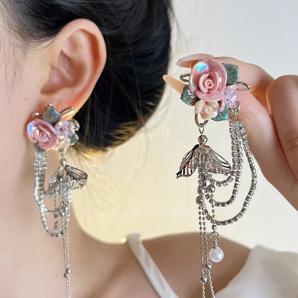 Kaylyn Floral Tassel Earrings [46NP9K7Y]