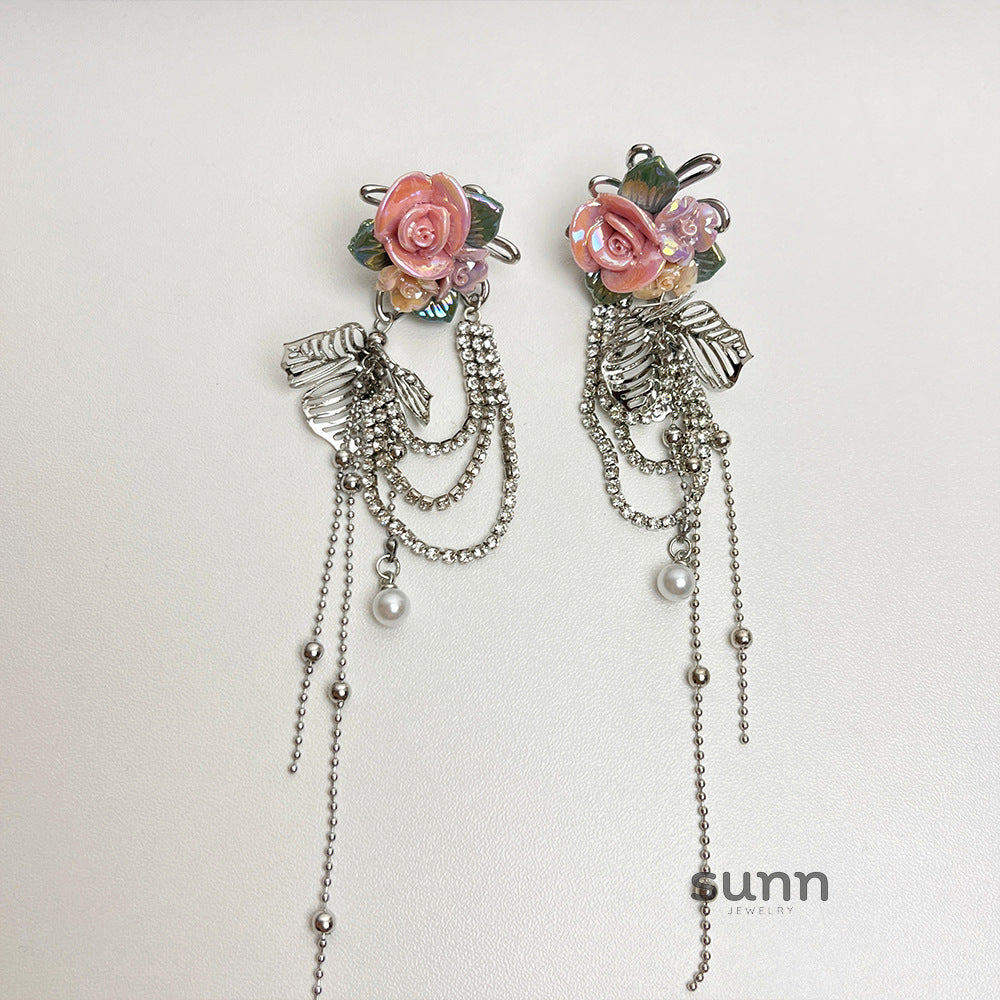 Kaylyn Floral Tassel Earrings [G6YOXLCN]