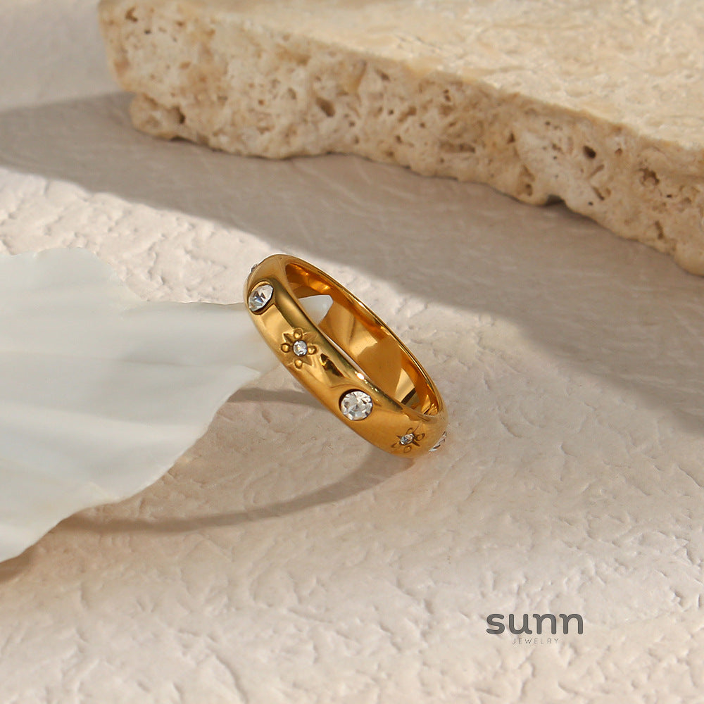 Kaylynn Floral Zircon Ring [89M5Q4N1]