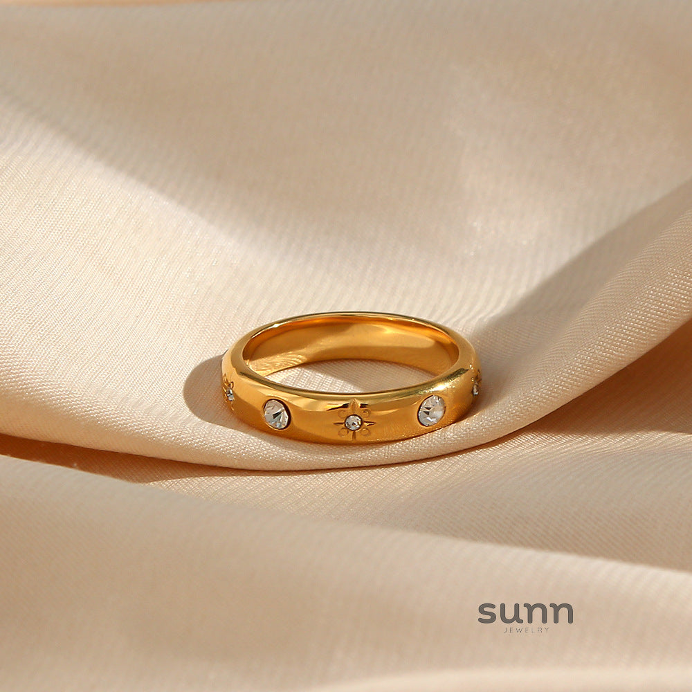 Kaylynn Floral Zircon Ring [8TO87OJJ]