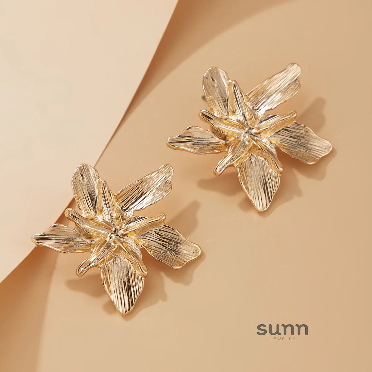 Keagan Five-Petal Flower Stud Earrings