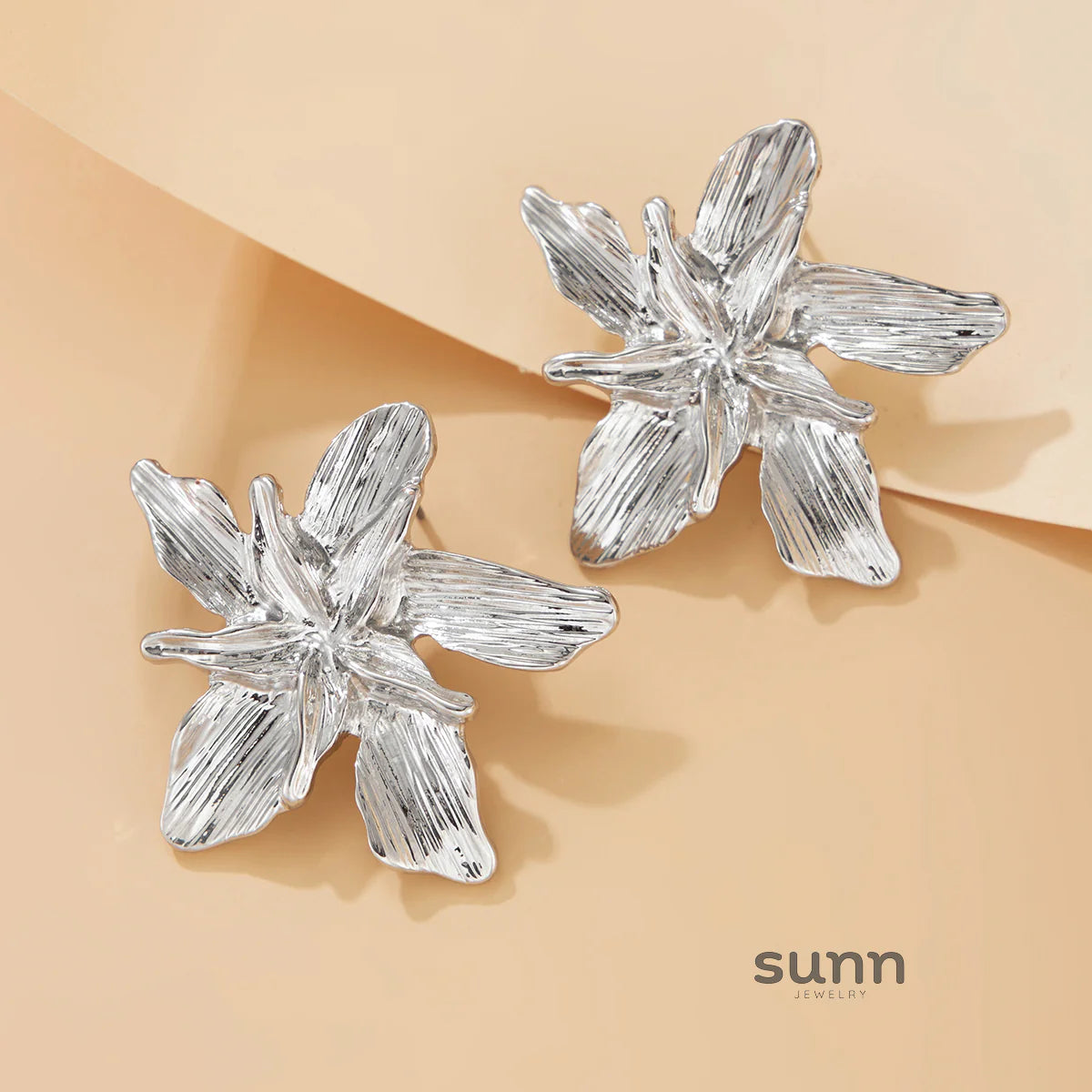 Keagan Five-Petal Flower Stud Earrings