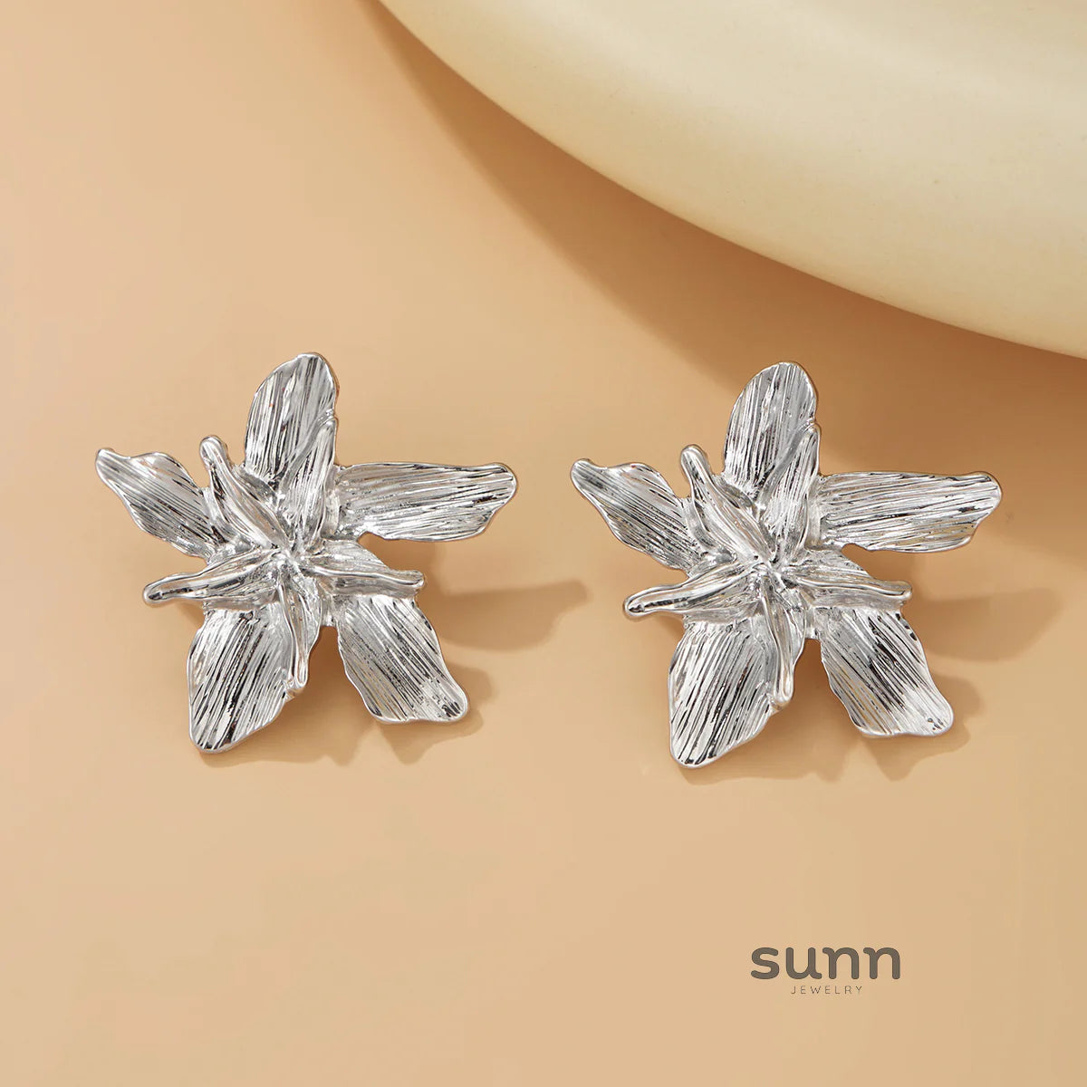 Keagan Five-Petal Flower Stud Earrings