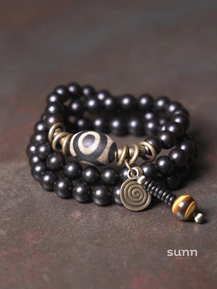 Keaton Ebony Beaded Bracelet