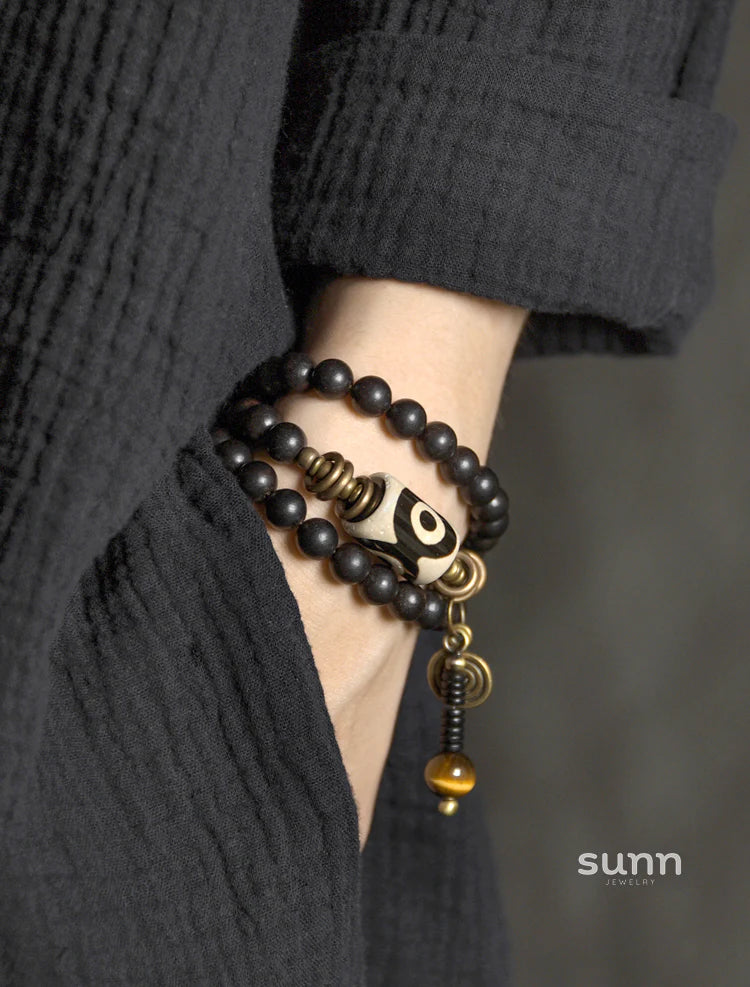 Keaton Ebony Beaded Bracelet