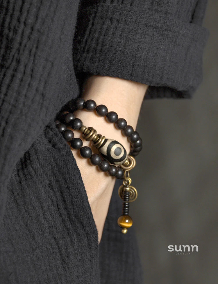 Keaton Ebony Beaded Bracelet