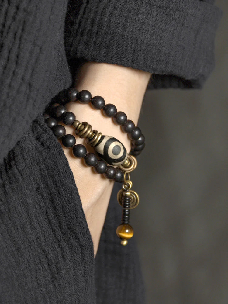 Keaton Ebony Beaded Bracelet