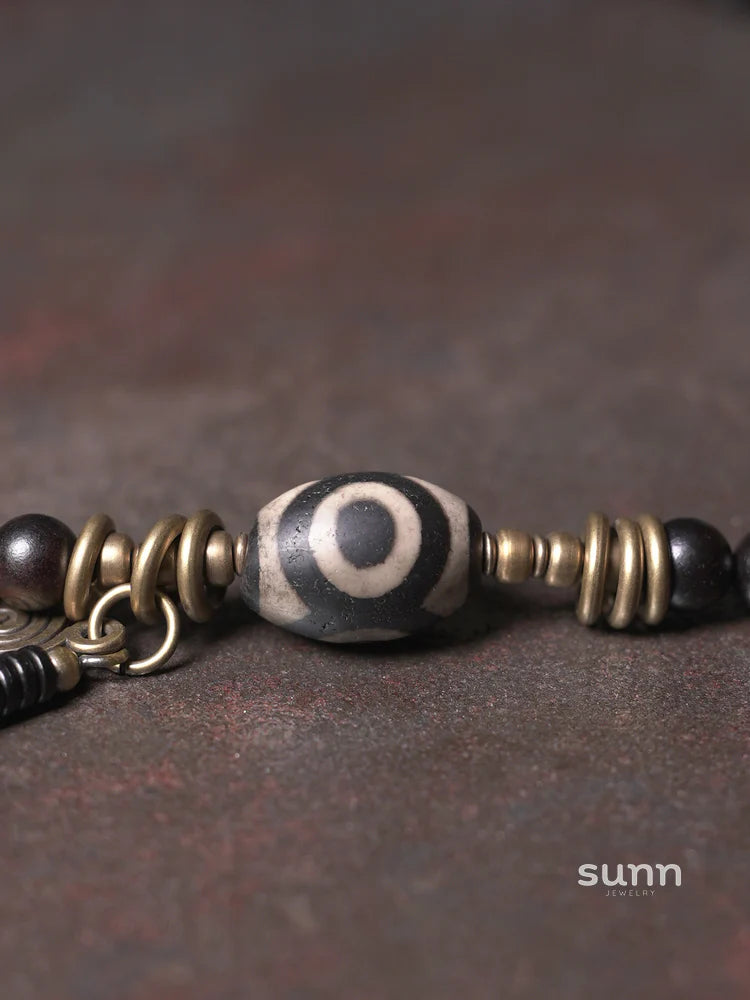 Keaton Ebony Beaded Bracelet