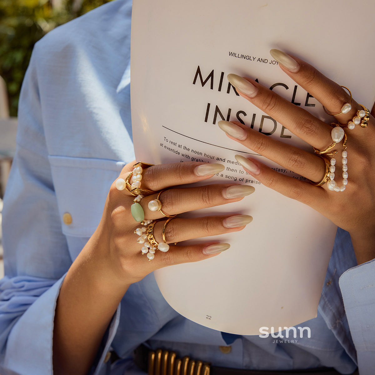 Keegan Freshwater Pearl Ring Set [XBODOXGS]