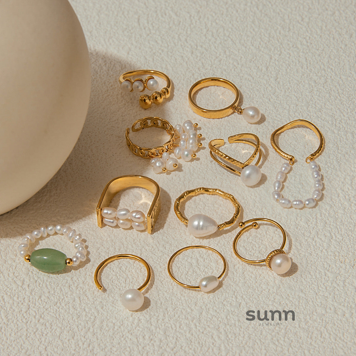 Keegan Freshwater Pearl Ring Set [BUVBUCVM]
