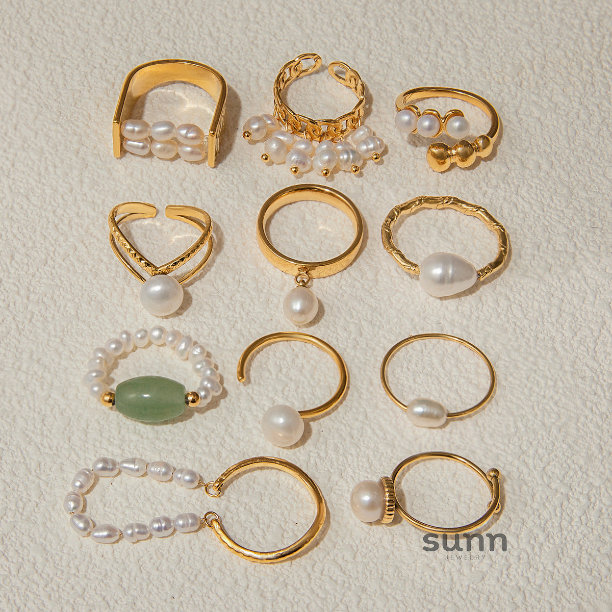 Keegan Freshwater Pearl Ring Set [40B4THY8]