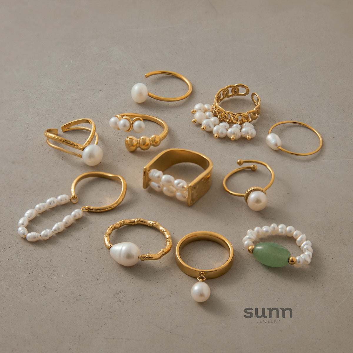 Keegan Freshwater Pearl Ring Set [2RW7LTZU]