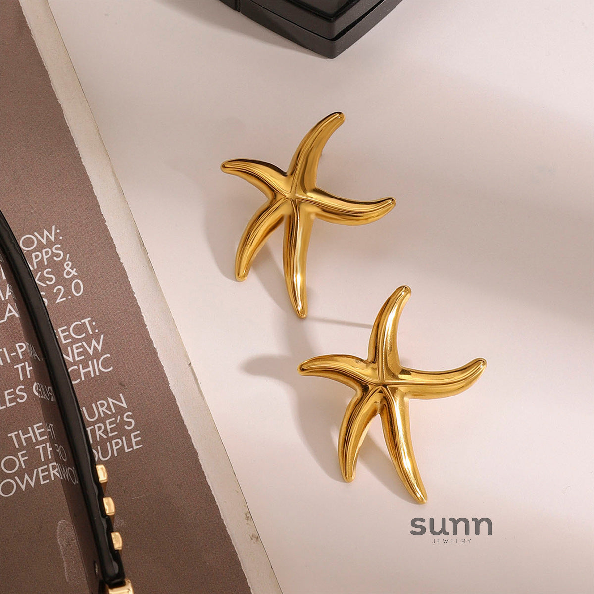 Keegan Starfish Stud Earrings [8OVPKHTZ]