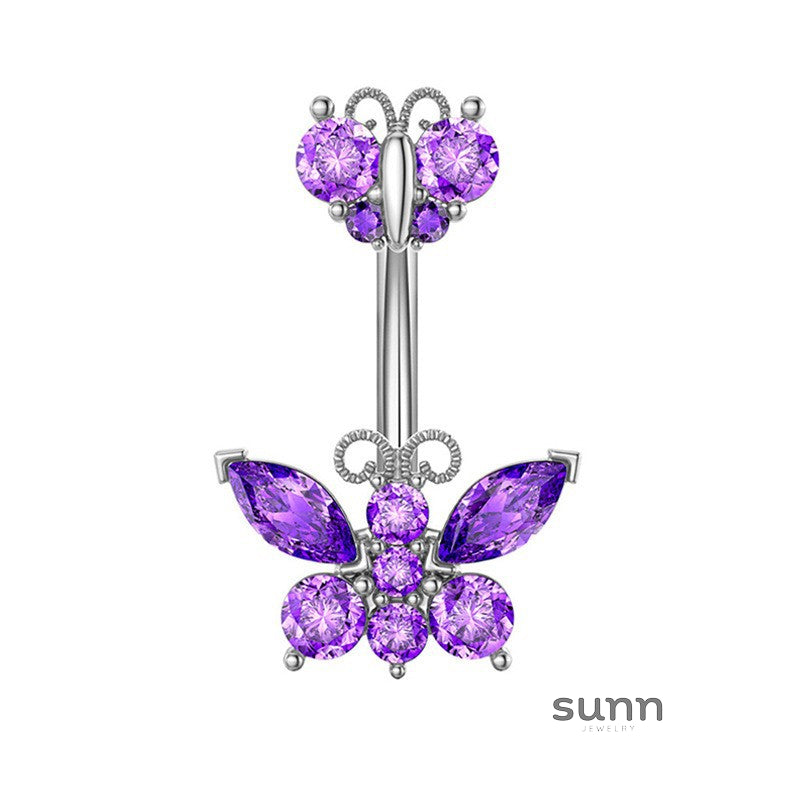 Keely Zircon Bow Navel Ring [17VL2AR6]
