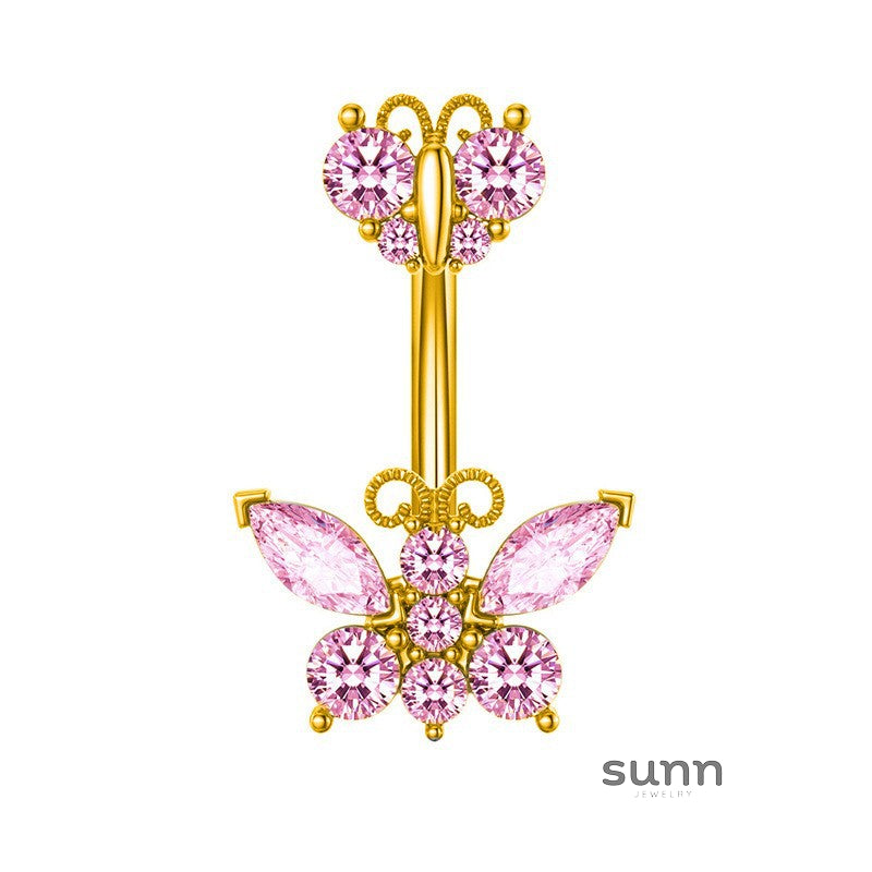 Keely Zircon Bow Navel Ring [ETIAOR5Z]