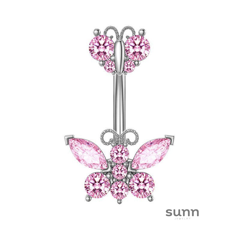 Keely Zircon Bow Navel Ring [SO9KB5UD]
