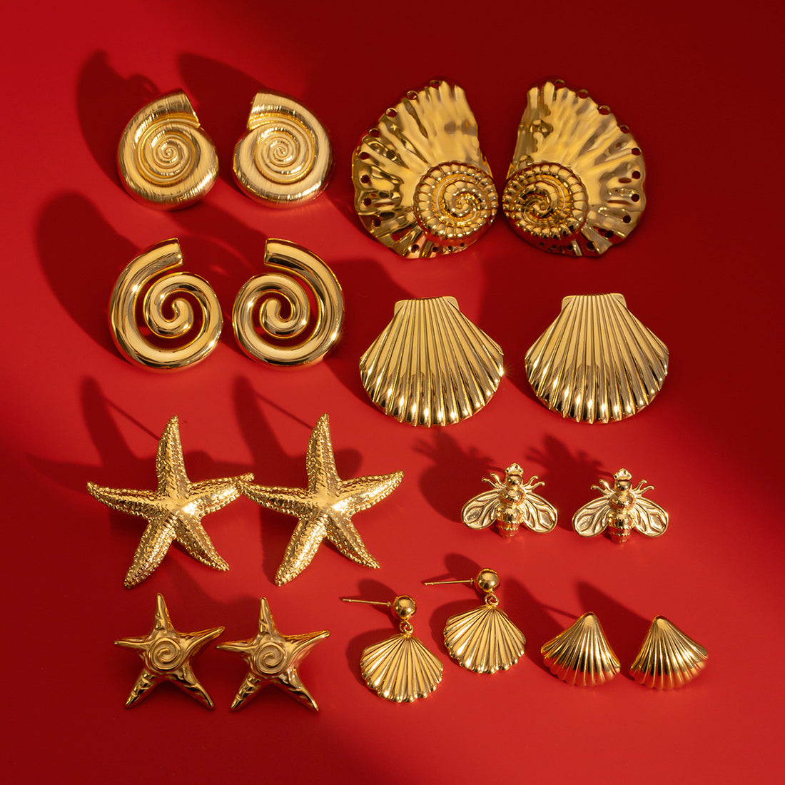 Keiko Ocean Gold Earrings [3VHIAL6W]