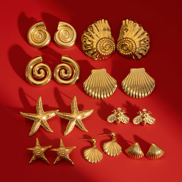 Keiko Ocean Gold Earrings [3VHIAL6W]