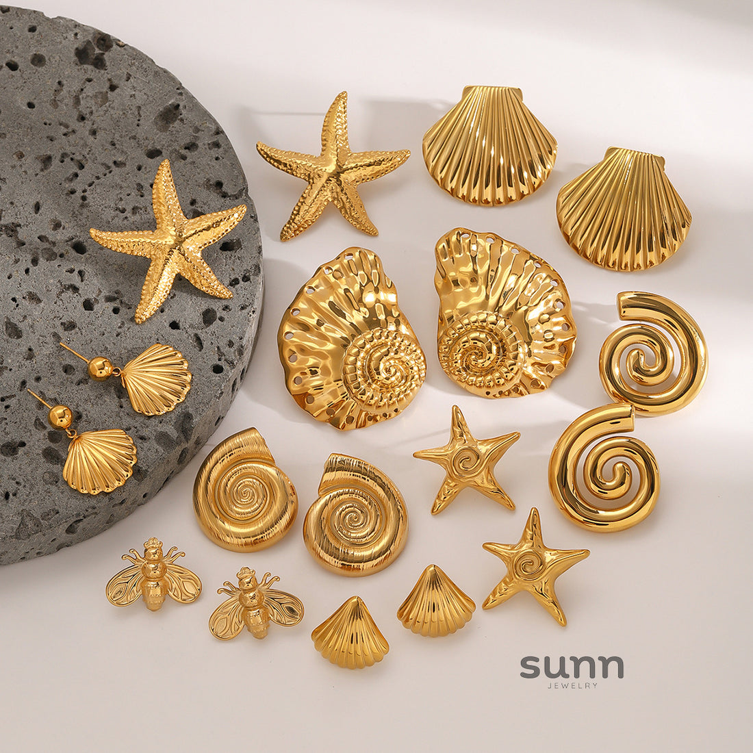 Keiko Ocean Gold Earrings [3VHIAL6W]