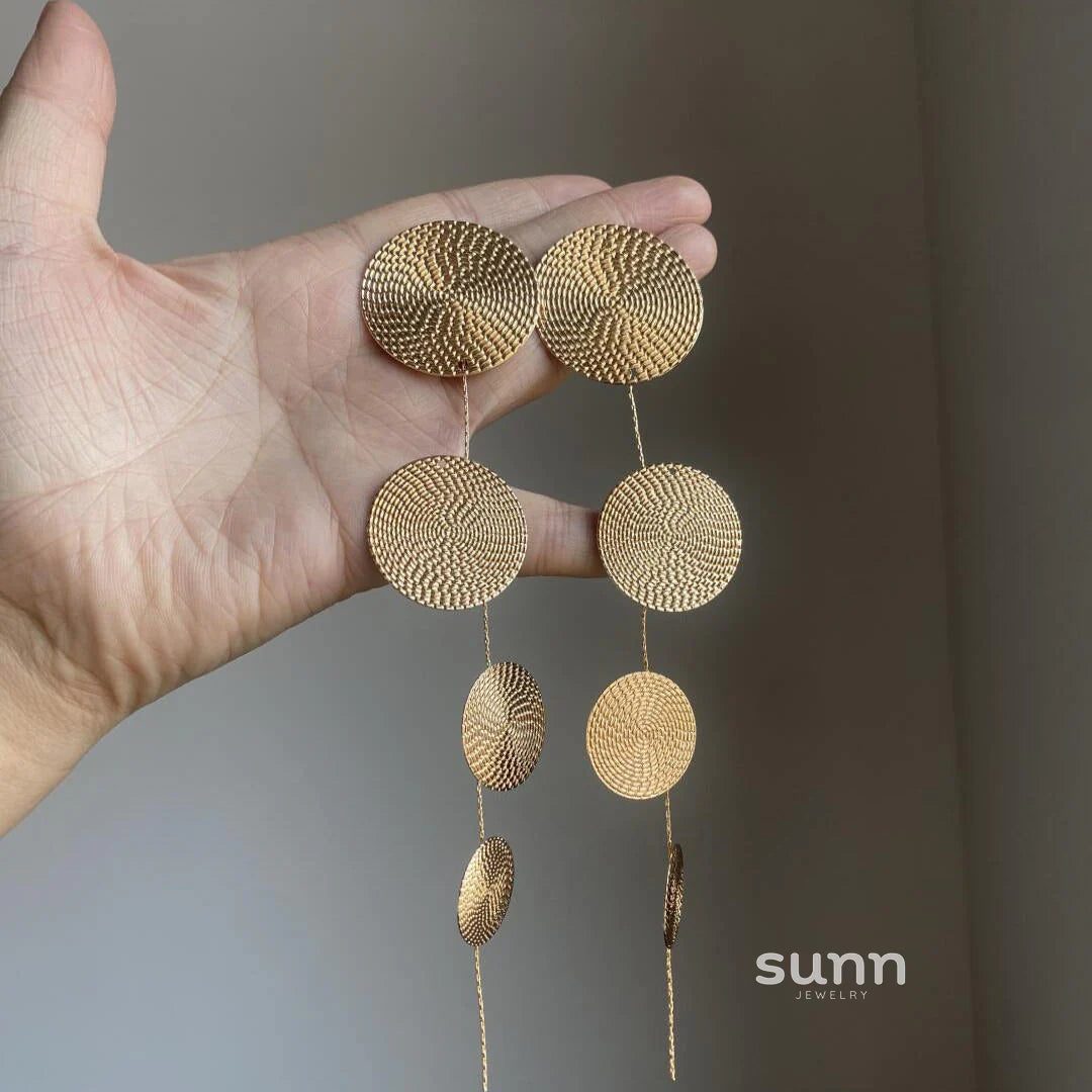 Keisha Celestial Disc Earrings