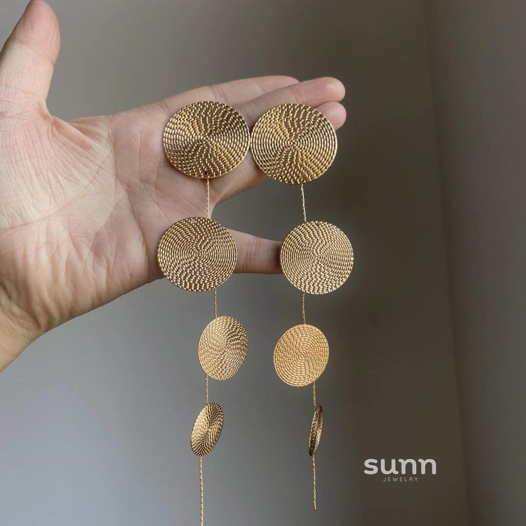 Keisha Celestial Disc Earrings