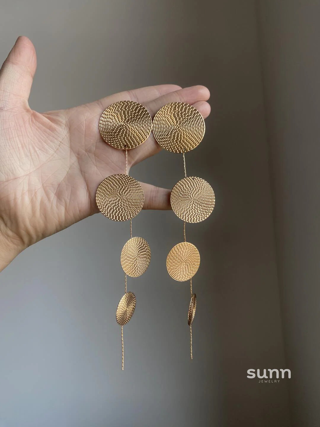 Keisha Celestial Disc Earrings