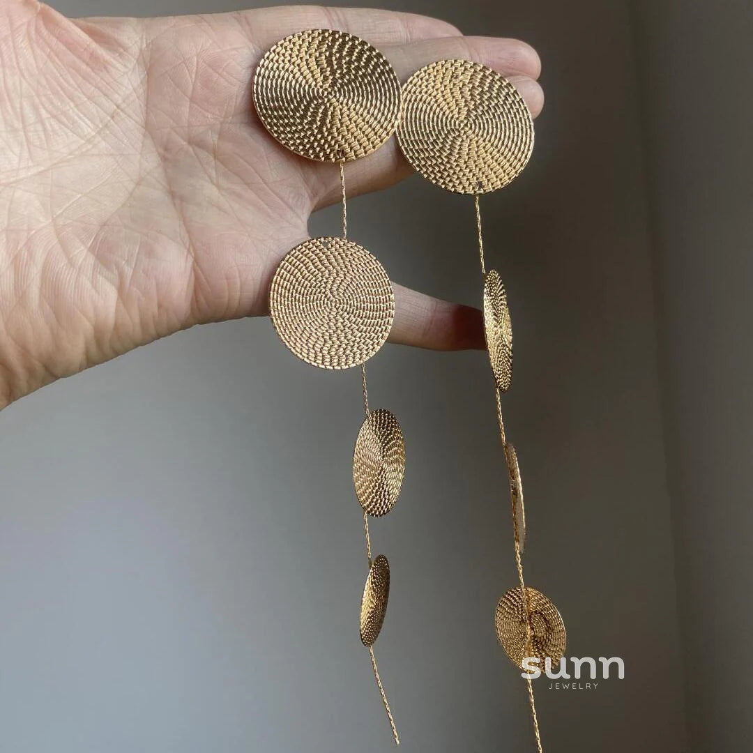 Keisha Celestial Disc Earrings