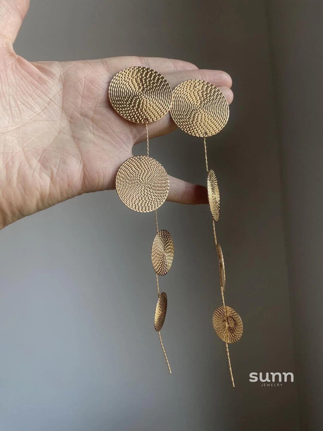 Keisha Celestial Disc Earrings