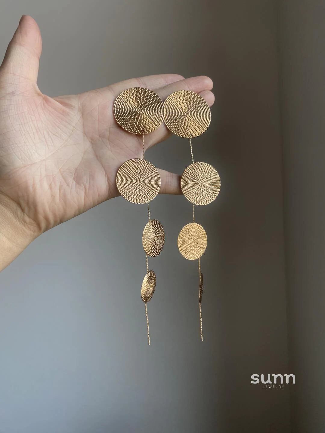 Keisha Celestial Disc Earrings