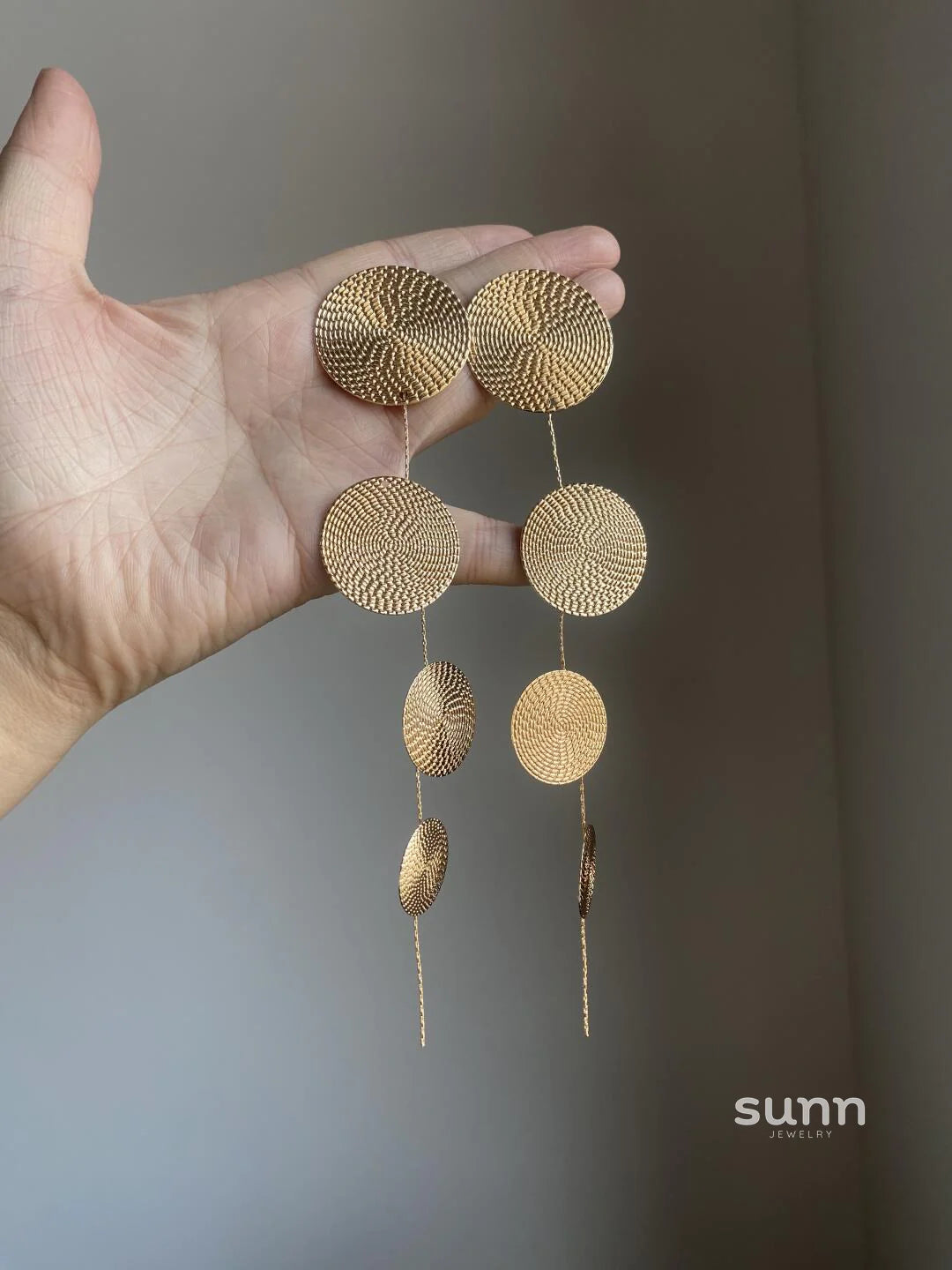Keisha Celestial Disc Earrings