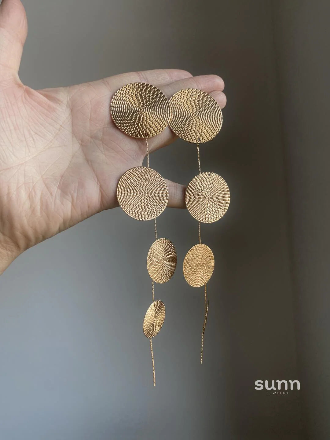 Keisha Celestial Disc Earrings