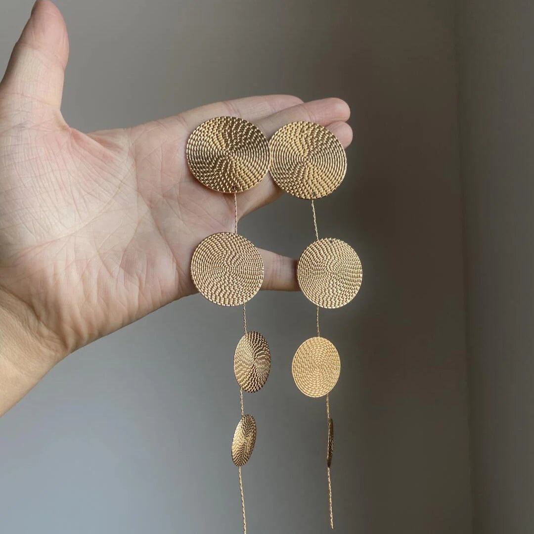 Keisha Celestial Disc Earrings
